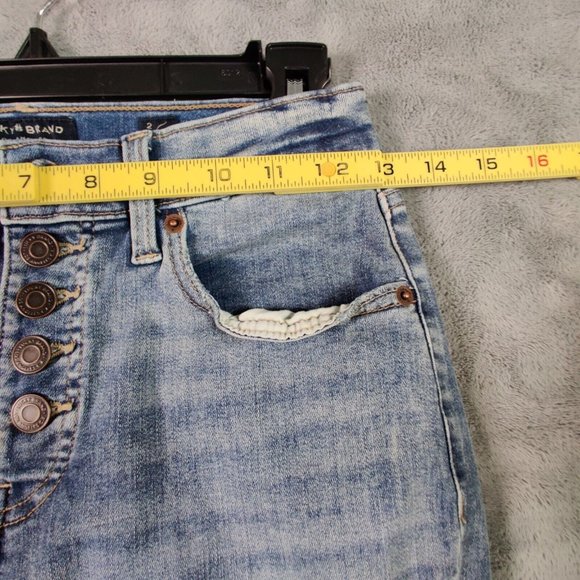 Lucky Brand Jeans Women 2 26 Blue Bridgette Skinny High Rise Denim Button Fly - Picture 4 of 9